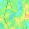 Mapa topográfico Messejana, relevo, altitude