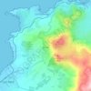 Mapa topográfico Lumio, mapa de relevo, mapa de altitude