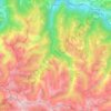 Mapa topográfico Aston, relevo, altitude