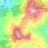 Mapa topográfico Capracotta, relevo, altitude