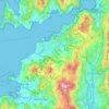 Mapa topográfico Vigo, mapa de relevo, mapa de altitude