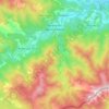 Mapa topográfico Amélie-les-Bains-Palalda, relevo, altitude