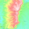 Mapa topográfico Poranga, altitude, relevo