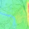 Mapa topográfico Toulouse Centre, relevo, altitude