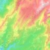 Mapa topográfico Quenza, mapa de relevo, mapa de altitude