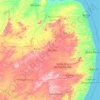 Mapa topográfico Paraíba, altitude, relevo
