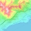 Mapa topográfico Benalmádena, mapa de relevo, mapa de altitude