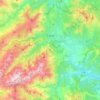 Mapa topográfico Corte, mapa de relevo, mapa de altitude