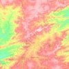 Mapa topográfico Campos Sales, relevo, altitude