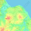 Mapa topográfico Paracuru, altitude, relevo