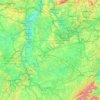 Mapa topográfico Moselle, relevo, altitude