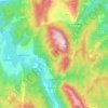 Mapa topográfico Ascrea, altitude, relevo