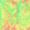 Mapa topográfico Meurthe-et-Moselle, relevo, altitude