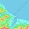 Mapa topográfico Foz, mapa de relevo, mapa de altitude