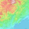 Mapa topográfico L'Hérault, relevo, altitude