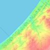 Mapa topográfico Faixa de Gaza, altitude, relevo