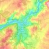 Mapa topográfico Ourense, mapa de relevo, mapa de altitude