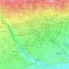 Mapa topográfico Milão, mapa de relevo, mapa de altitude