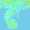 Mapa topográfico Zhanjiang, altitude, relevo