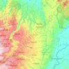 Mapa topográfico Nordeste, altitude, relevo