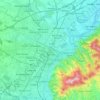 Mapa topográfico Turim, altitude, relevo