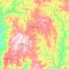 Mapa topográfico Morrinhos, altitude, relevo