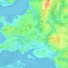 Mapa topográfico Riantec, relevo, altitude