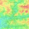 Mapa topográfico Rennes, relevo, altitude