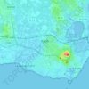 Mapa topográfico Agde, relevo, altitude