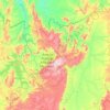 Mapa topográfico Microrregião da Chapada dos Veadeiros, altitude, relevo