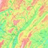 Mapa topográfico 咸丰县, altitude, relevo
