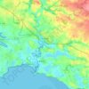 Mapa topográfico Muzillac, relevo, altitude
