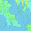 Mapa topográfico Locmariaquer, relevo, altitude