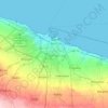 Mapa topográfico Bari, altitude, relevo