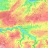 Mapa topográfico Lannion, relevo, altitude
