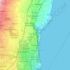 Mapa topográfico Acireale, relevo, altitude