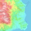 Mapa topográfico Crotone, altitude, relevo