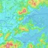 Mapa topográfico 北區 North District, altitude, relevo