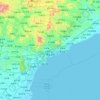 Mapa topográfico 秦皇岛市, altitude, relevo