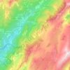 Mapa topográfico Zicavo, mapa de relevo, mapa de altitude