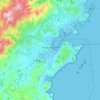 Mapa topográfico Porto-Vecchio, mapa de relevo, mapa de altitude