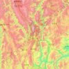 Mapa topográfico 丽江市, altitude, relevo