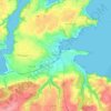 Mapa topográfico Paimpol, relevo, altitude