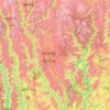 Mapa topográfico 香格里拉市, altitude, relevo