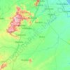 Mapa topográfico Rio Choró, altitude, relevo