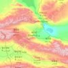 Mapa topográfico 博尔塔拉州, altitude, relevo