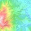 Mapa topográfico Santo-Pietro-di-Venaco, mapa de relevo, mapa de altitude