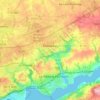 Mapa topográfico Guipavas, relevo, altitude
