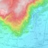Mapa topográfico Caneva, relevo, altitude