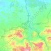 Mapa topográfico Jaén, mapa de relevo, mapa de altitude